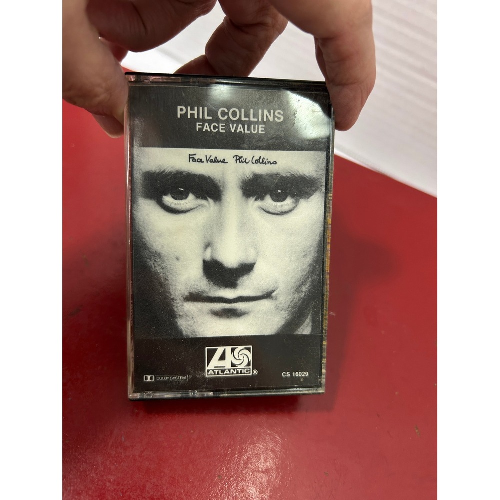 Phil Collins Face Value Cassette Tape White 1981 Atlantic 80s Rock Vintage